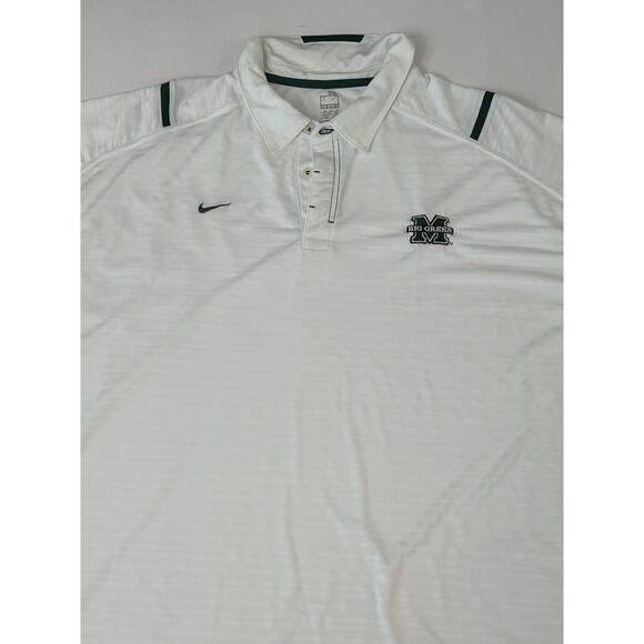 Mens Team Nike Marshall Thundering Herd Polo Size 3XL Big Green Randy Moss - Picture 2 of 6